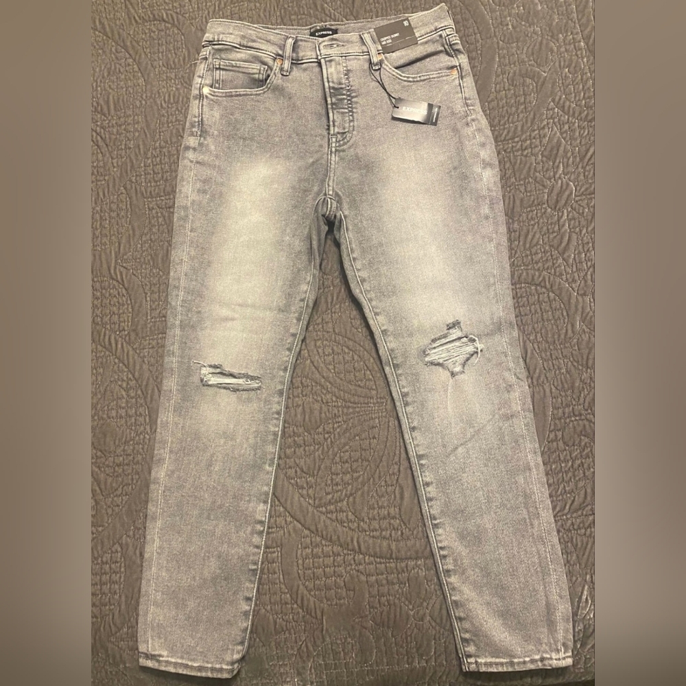 Express womens cropped skinny midrise jean size 10